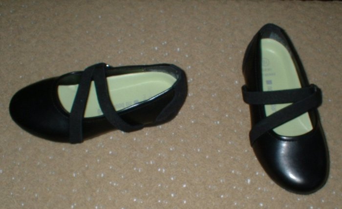 Girls Black Ballerina Flats 8 1/2 8.5 Toddler