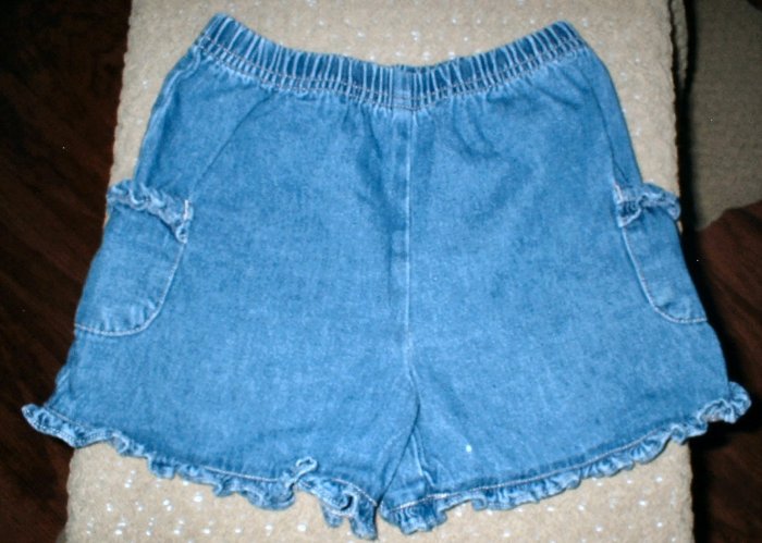 Denim Ruffle Shorts 3T