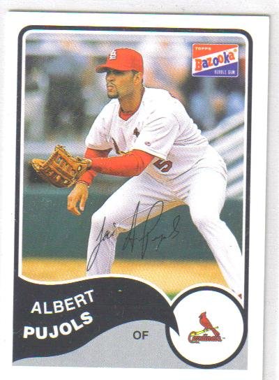 Albert Pujols 2003 Bazooka baseball card Cardinals