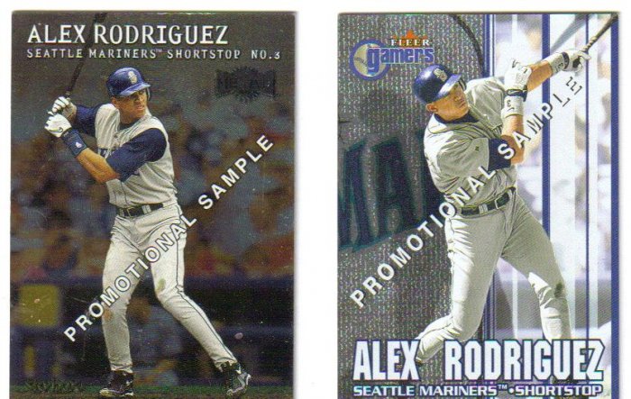 2 Alex Rodriguez Promo cards Seattle Mariners