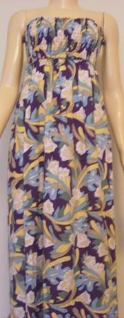 BALI LONG DRESS TAHITI FLOWER