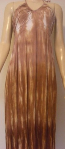 BALI LONG DRESS FIJI BROWN