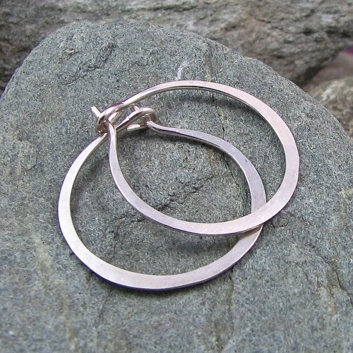 1 Inch Forged Sterling Hoops