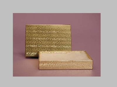 Gold Foil Box for Larger Necklaces and Bangle Bracelets