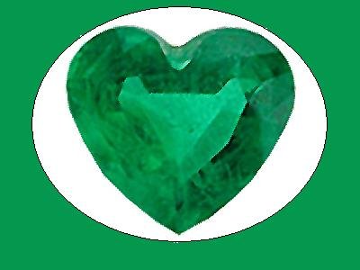 Emerald 10x10 mm Heart Cut Loose Gemstone
