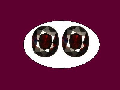 Garnet Almadite Pair 8x6mm Oval Loose Gemstones