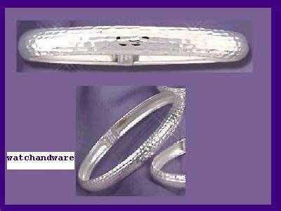 NEW Bangle Hammered Finish Sterling Silver Bracelet