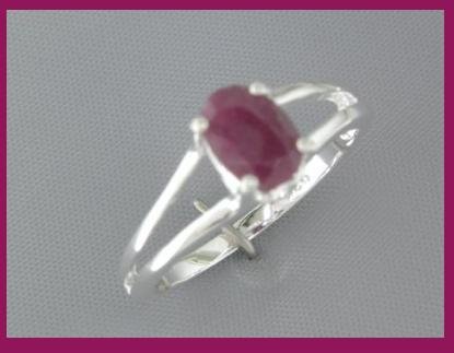 3239: NEW 1ct RUBY Sterling Silver Ring SIZE size 6.25
