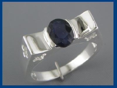 NEW Oval 1.50ct Sapphire Sterling Silver Ring Size 8.25