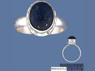 NEW Oval Lapis Lazuli Sterling Silver Ring size 7.75