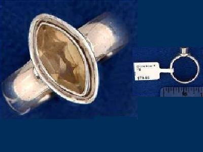 114634 NEW Marquise Citrine Sterling Silver Ring size 5.25