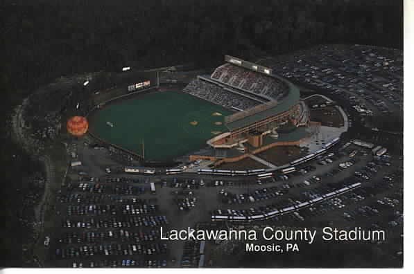 Lackawanna County Stadium Postcard Moosic PA
