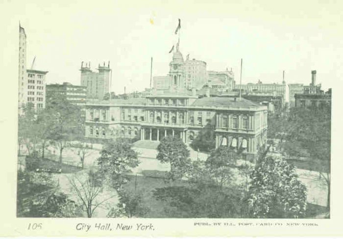 73600 NY New York Postcard City Hall Vintage
