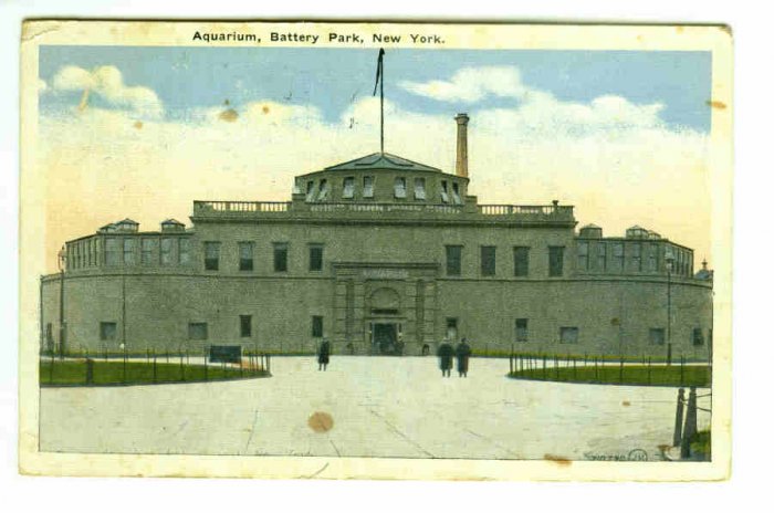 73603 Aquarium Battery Park NY New York City Postcard