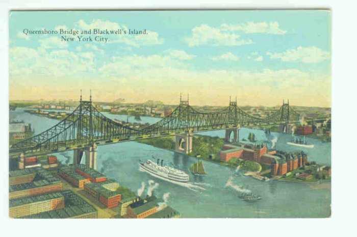 73610 NY New York City Queensboro Bridge Postcard