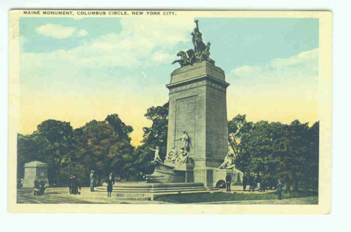 73616 NY New York Battle Ship Maine Monument Postcard