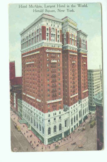 73621 NY New York City Vintage Postcard Hotel McAlpin 1912