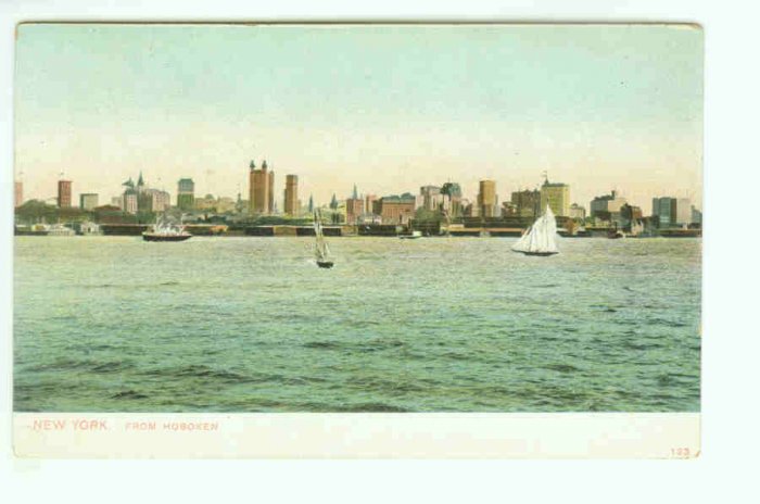 73635 NY New York City Vintage Postcard From Hoboken NJ