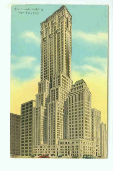 73642 NY New York City Vintage Postcard Lincoln Building