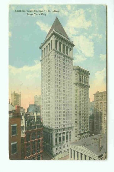 73656 NY New York City Vintage Postcard Bankers Trust Company Bank