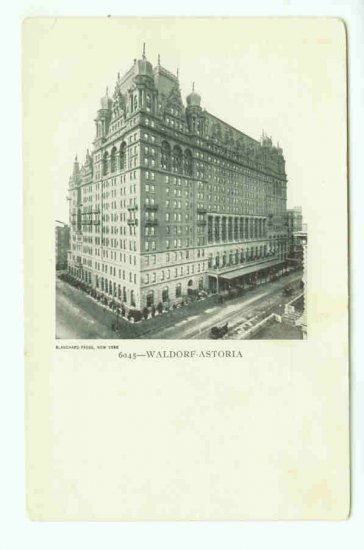73658 NY New York City Vintage Postcard Waldorf Astoria Hotel