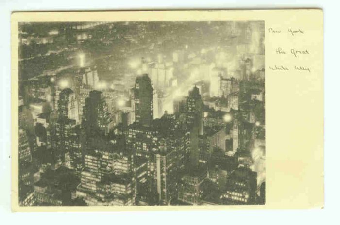 73663 NY New York City Vintage Postcard The Great White Way