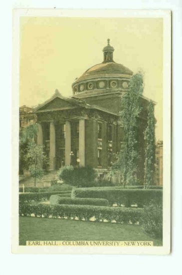 73669 NY New York City Vintage Postcard Earl Hall Columbia University