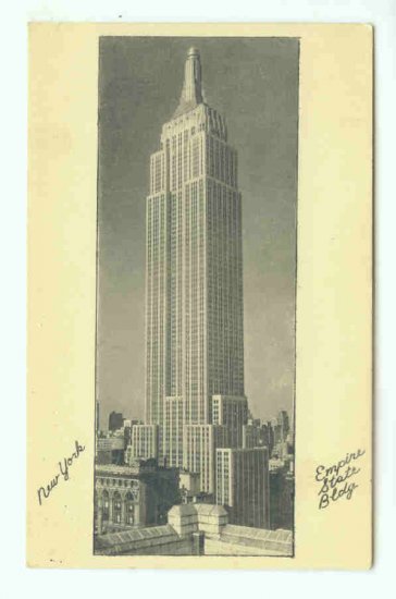 73695 NY New York City Vintage Postcard Empire State Building