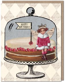 Happy Birthday Cake Note Card Set Paper Relics