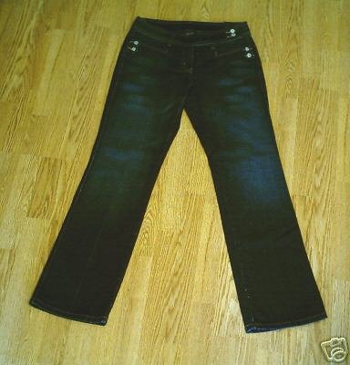LIMITED LOW RISE WHISKER STRETCH JEANS-8-32 X 34- NWT