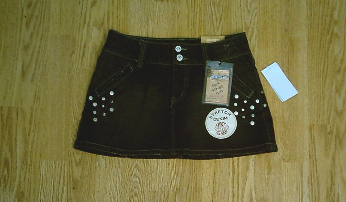 HINT JEANS LOW RISE DISTRESSED SKIRT-9-33 X 12-NWT