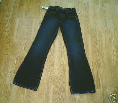 SILVER FADED LEG FLARE JEANS-SIZE 25 X 33 1/2-NWT