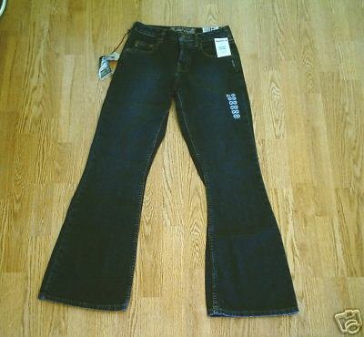 SILVER FADED LEG FLARE JEANS-26 X 31 1/2-2-tag 25-NWT