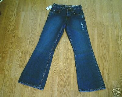 SILVER FADED LEG FLARE JEANS-SIZE 26 X 32-TAG 25-NWT
