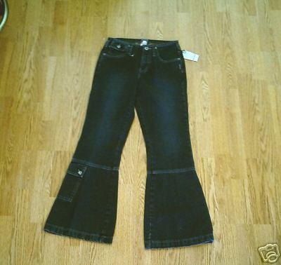 SILVER FADED LEG MILITIA FLARE JEANS-26 x 31-tag 25-NWT