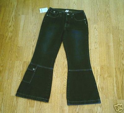 SILVER FADED LEG MILITIA FLARE JEANS-27 X 29-TAG 26-NWT