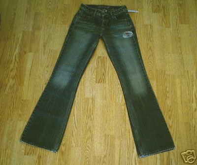SILVER LOW RISE WHISKER JEANS-SIZE 27 X 36.5-TAG 26-NWT