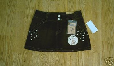 HINT JEANS LOW RISE DISTRESSED SKIRT-11-34 x 12 3/4-NWT
