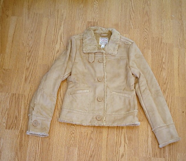 AEROPOSTALE JEANS WINTER FAUX SUEDE COAT-SIZE SMALL-NWT