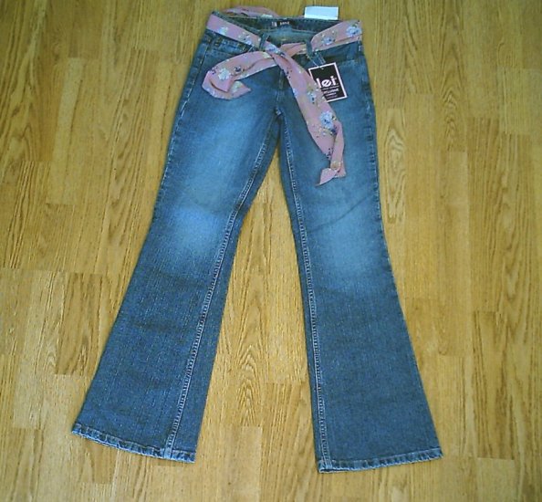 LEI LOW RISE LOWBOY STRETCH JEANS-SIZE 0-26 X 31-NWT