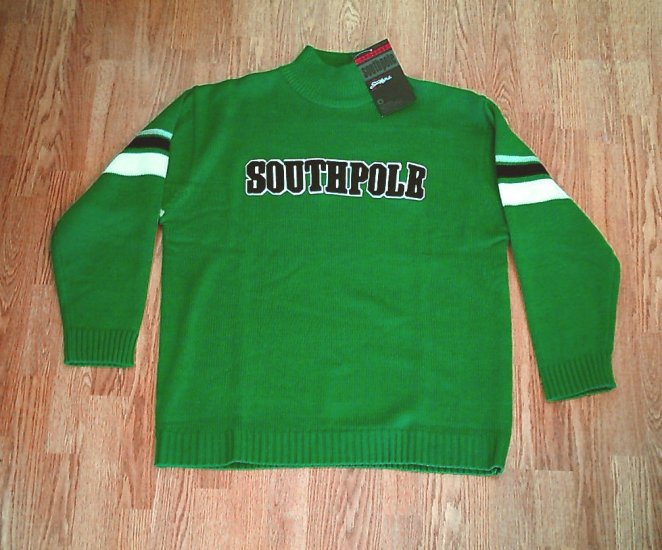 SOUTH POLE JEANS MENS GREEN SWEATER-SIZE XLARGE-NWT $50