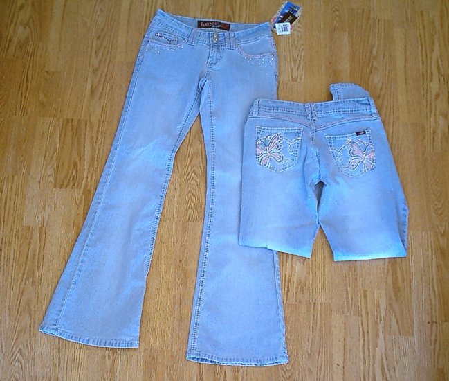 ANGELS LOW RISE STRETCH FLARE JEANS-SIZE 1-26/31.5-NWT