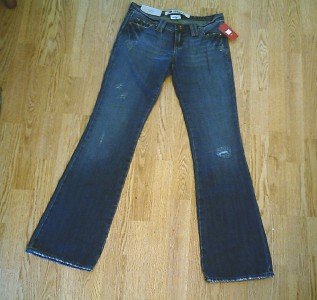 GAP LOW RISE FLARE DISTRESS JEANS-SIZE 1-29 X 33-NWT