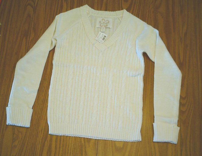 LIMITED TOO JEANS GIRLS OFF WHITE SWEATER-SIZE 14-NWT