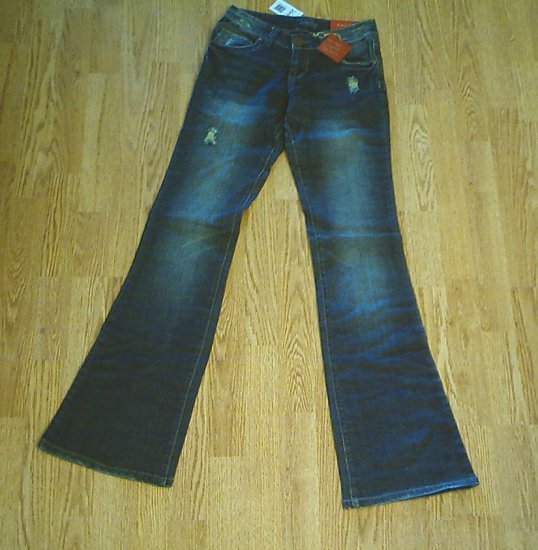 VANITY LOW RISE JERSEY FLARE JEANS-27 X 37-TAG 25-NWT