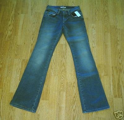 TOMMY STRETCH BOOTCUT JEANS-SIZE 0 LONG-26 X 35-NWT