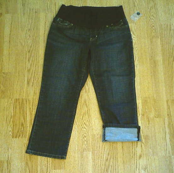 GAP JEANS LOW RISE STRETCH MATERNITY CAPRI-SIZE 6-NWT