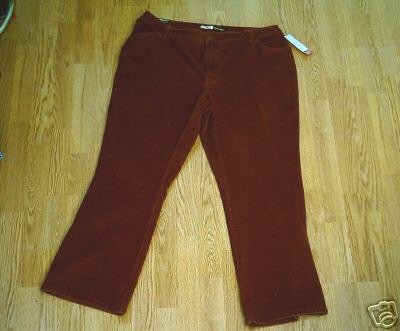 ST JOHNS BAY STRETCH CORDUROY BOOT PANT-20W-40 X 30-NWT