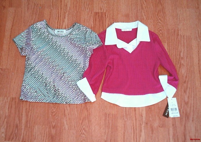 LOT-AMY BYER SHORT 3/4 SLEEVE SHIRT TOPS-GIRLS 8/10-NWT