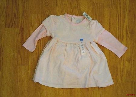 CHILDRENS PLACE GIRLS PINK LONG DRESS-6-9 MONTHS-NWT